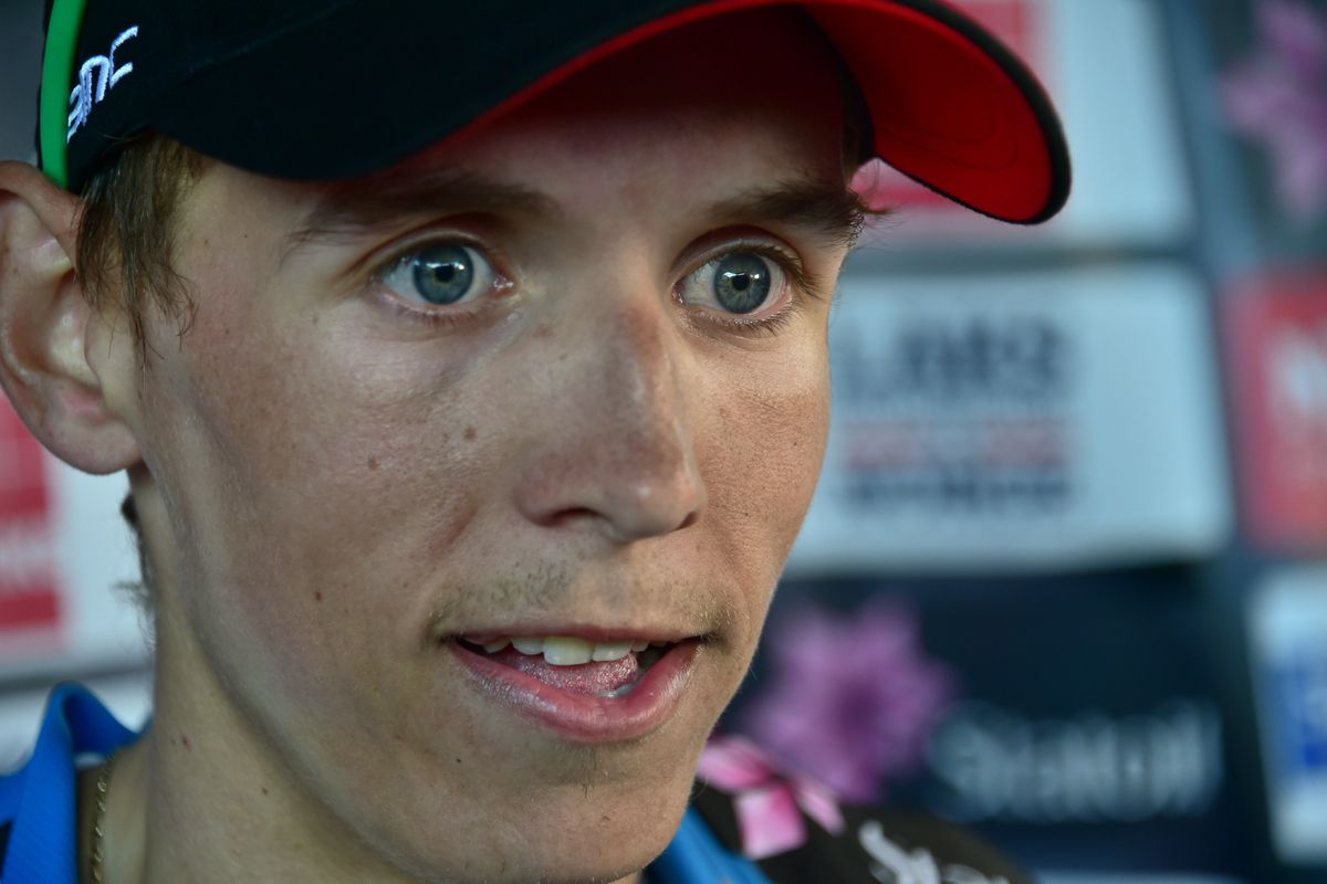 Dylan Teuns (BMC) in the post-race TV interview