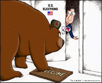 Political Cartoon U.S. Elections Russia Foreign Interference Mitch McConnell
