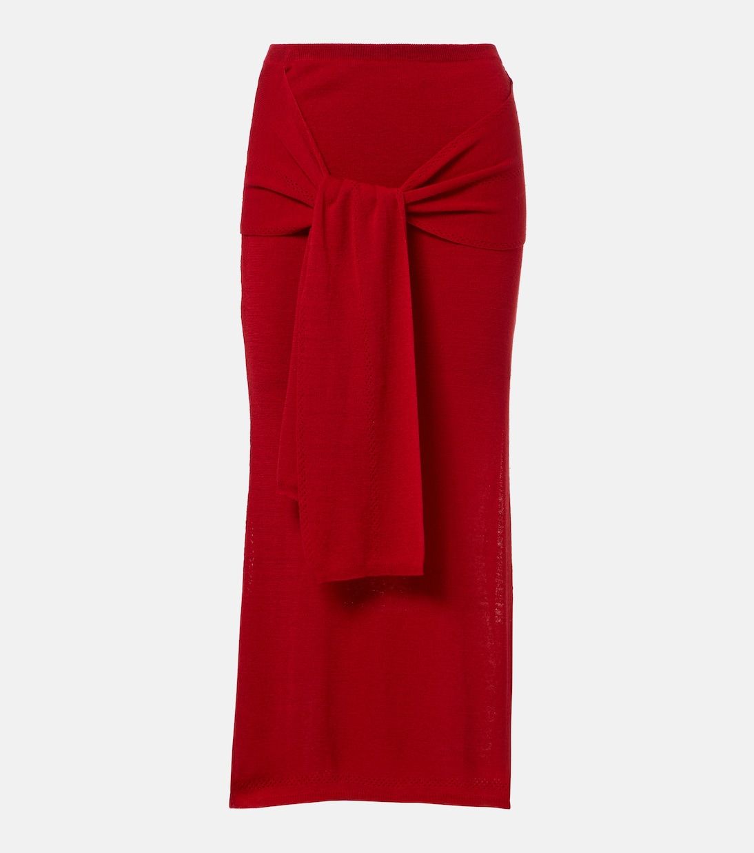 Phelan Gathered Linen-Blend Midi Skirt