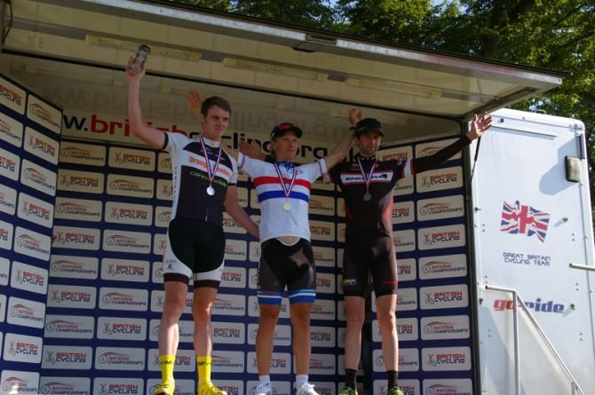 Dave Fletcher (Orange Monkey) second on the podium at British XC Nats