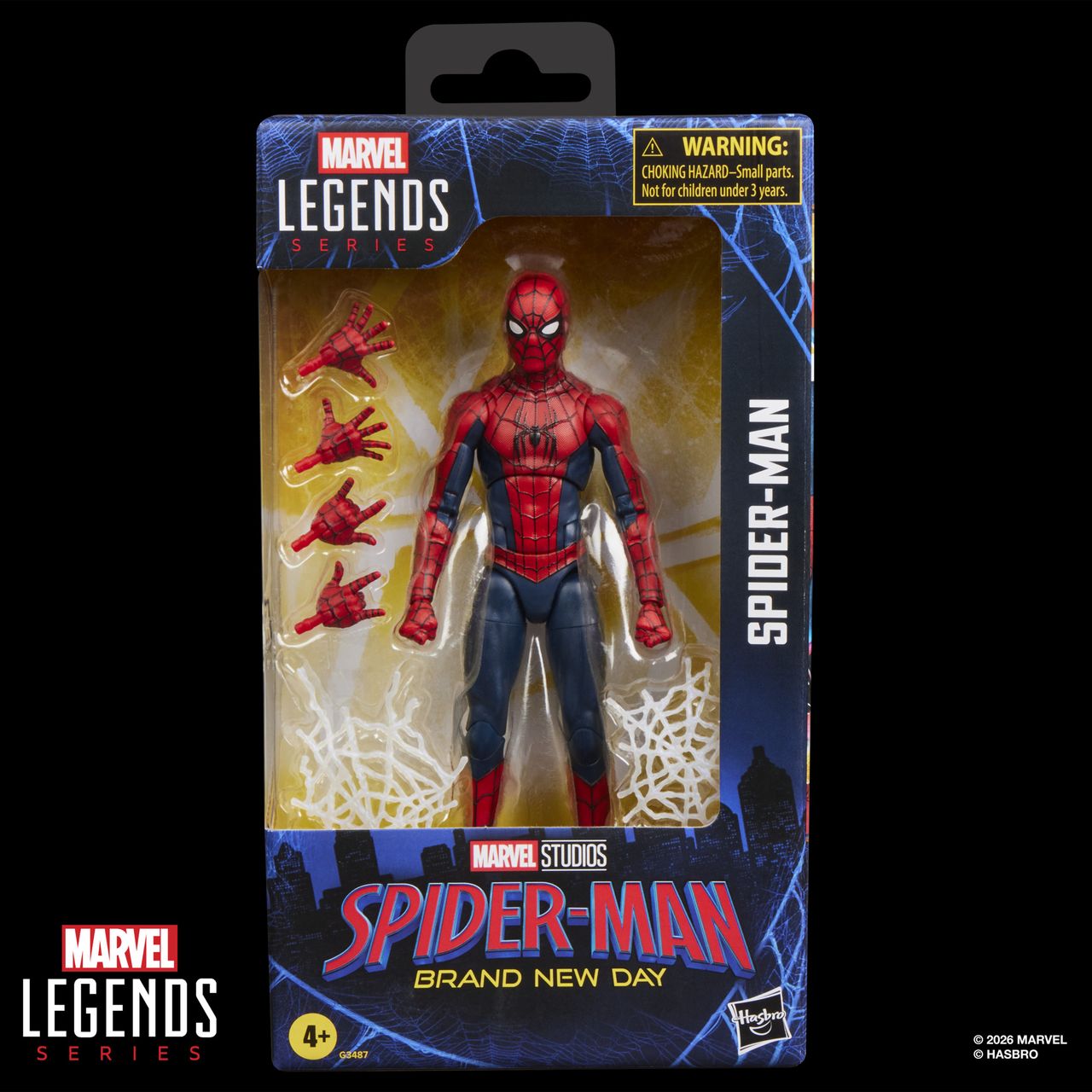 Spider-Man: Brand New Day action figure against a dark background