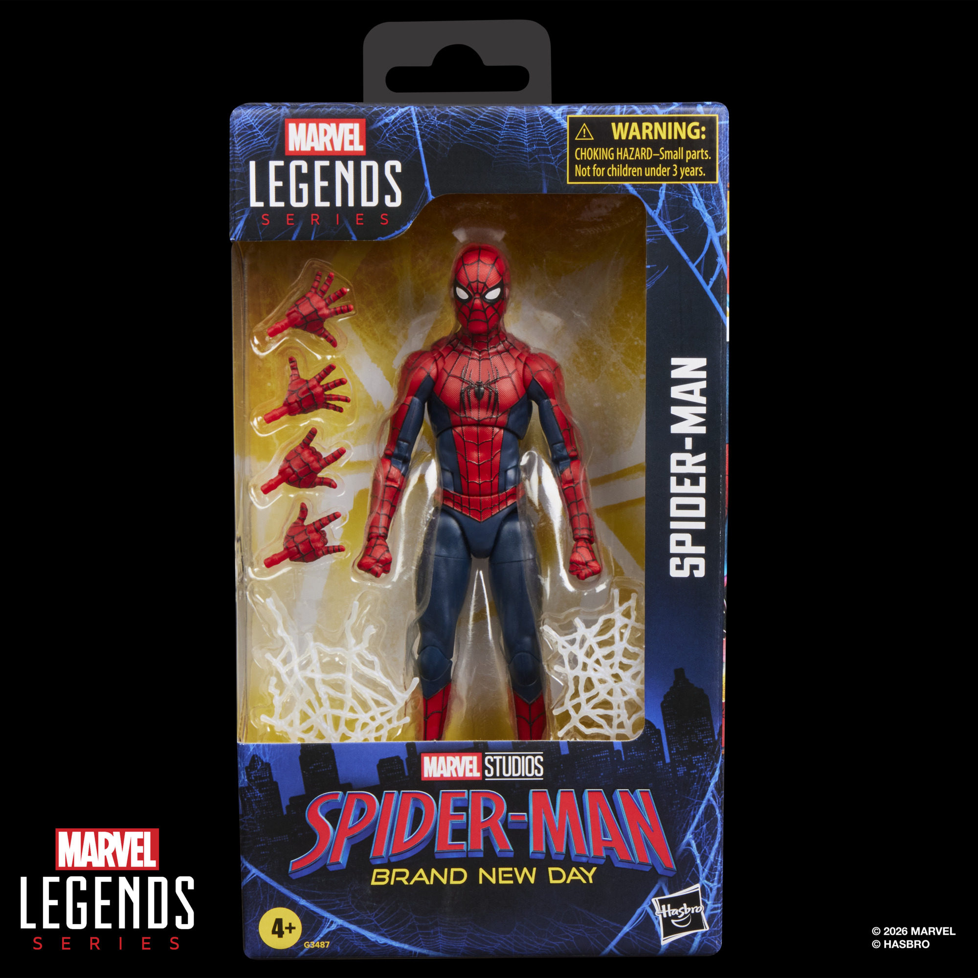 Spider-Man: Brand New Day action figure against a dark background