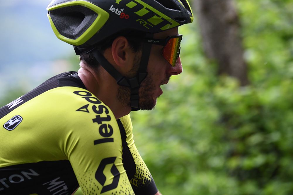Adam Yates (Mitchelton-Scott) racing the opening stage at Criterium du Dauphine