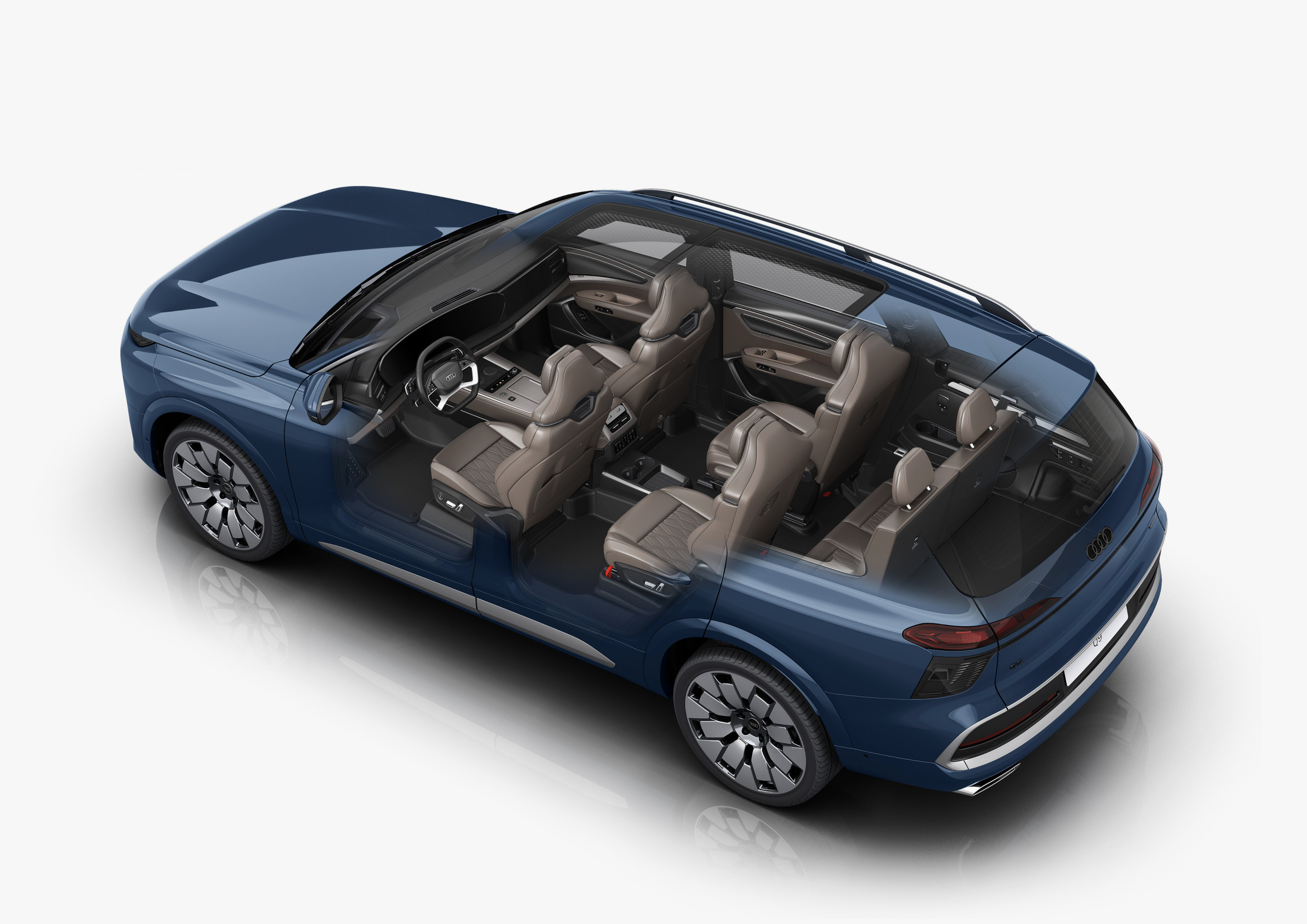 Cutaway showing the Q9's three rows of seats
