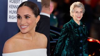 Meghan Markle and the Duchess of Gloucester at different events