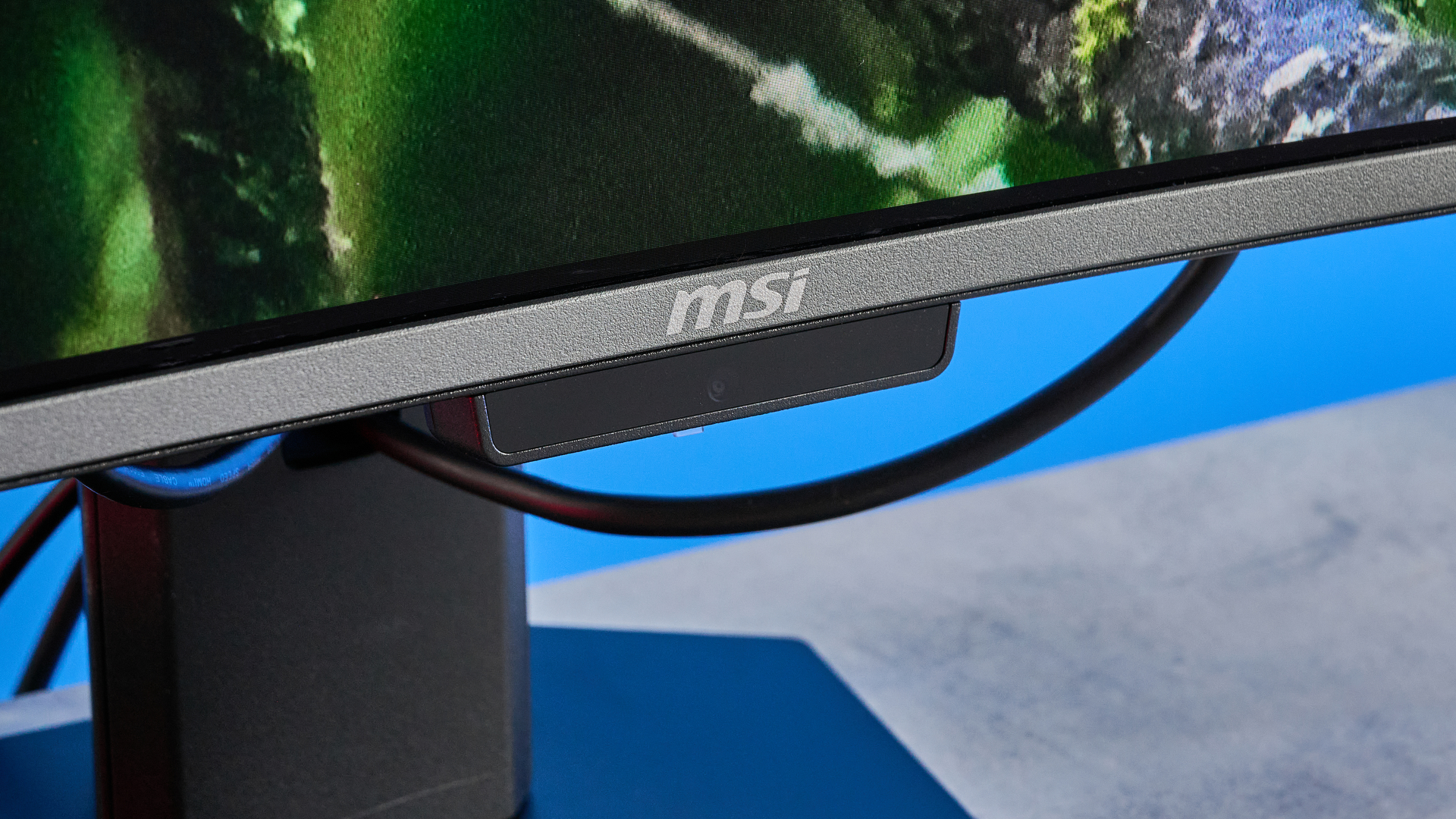 An MSI MPG 341CQR QD-OLED X36 gaming monitor in black