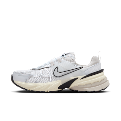 Nike V2k Run Women's Shoes With Reflective Accents - Summit White/pure Platinum/light Iron Ore/metallic Silver - Size 5