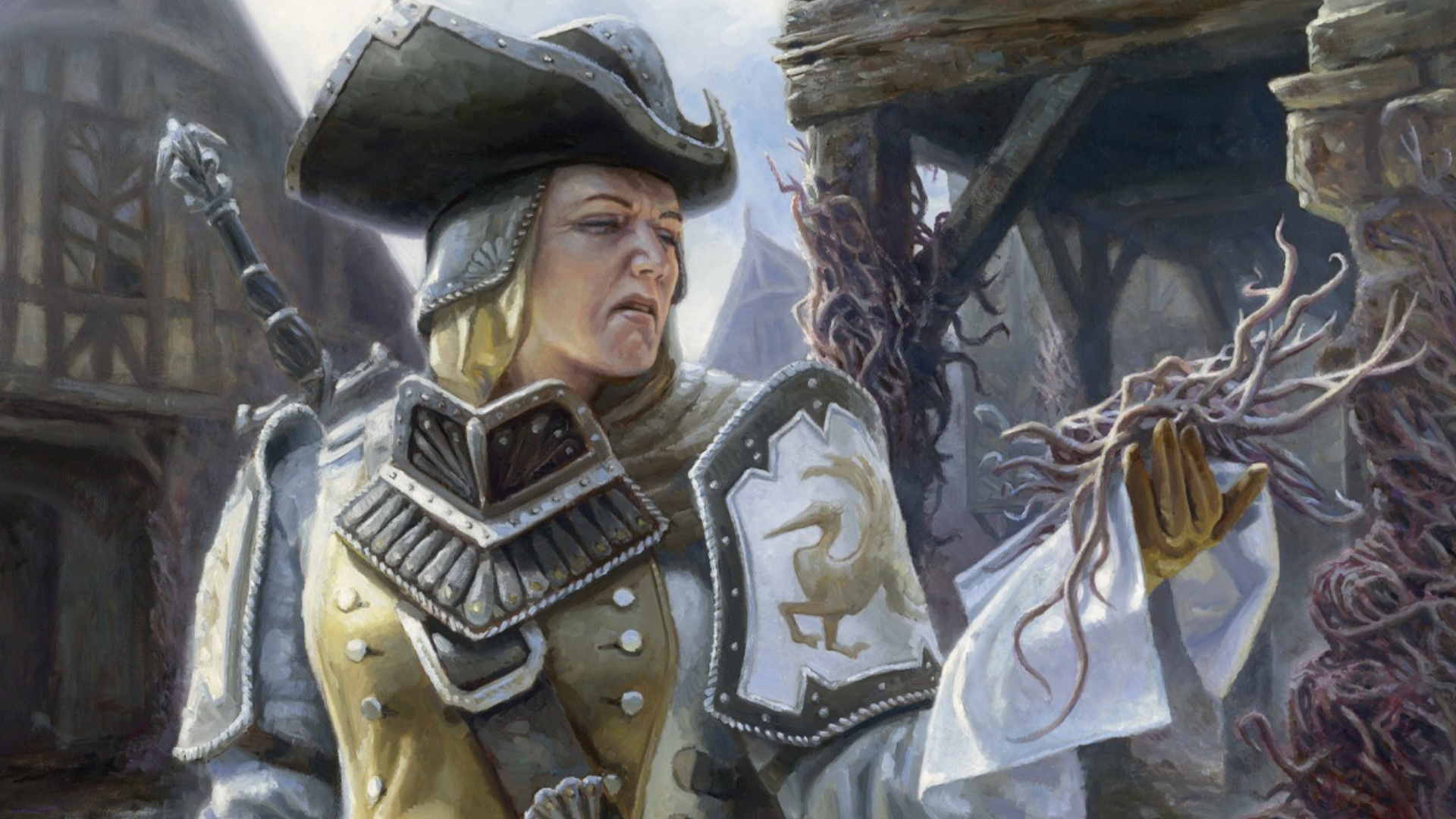 MTG Innistrad Remastered artwork of a hunter glaring at a tentacled creature