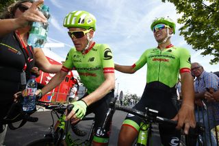 Andrew Talansky and Alberto Bettiol recover post stage
