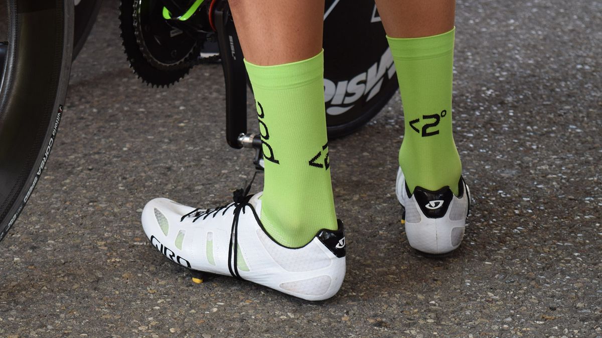 The shoes look to feature the same lightweight, welded upper from the Giro Prolight Techlace