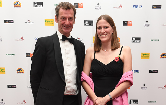 Guest speaker Sir Mark Todd with H&H magazine and eventing editor Pippa Roome