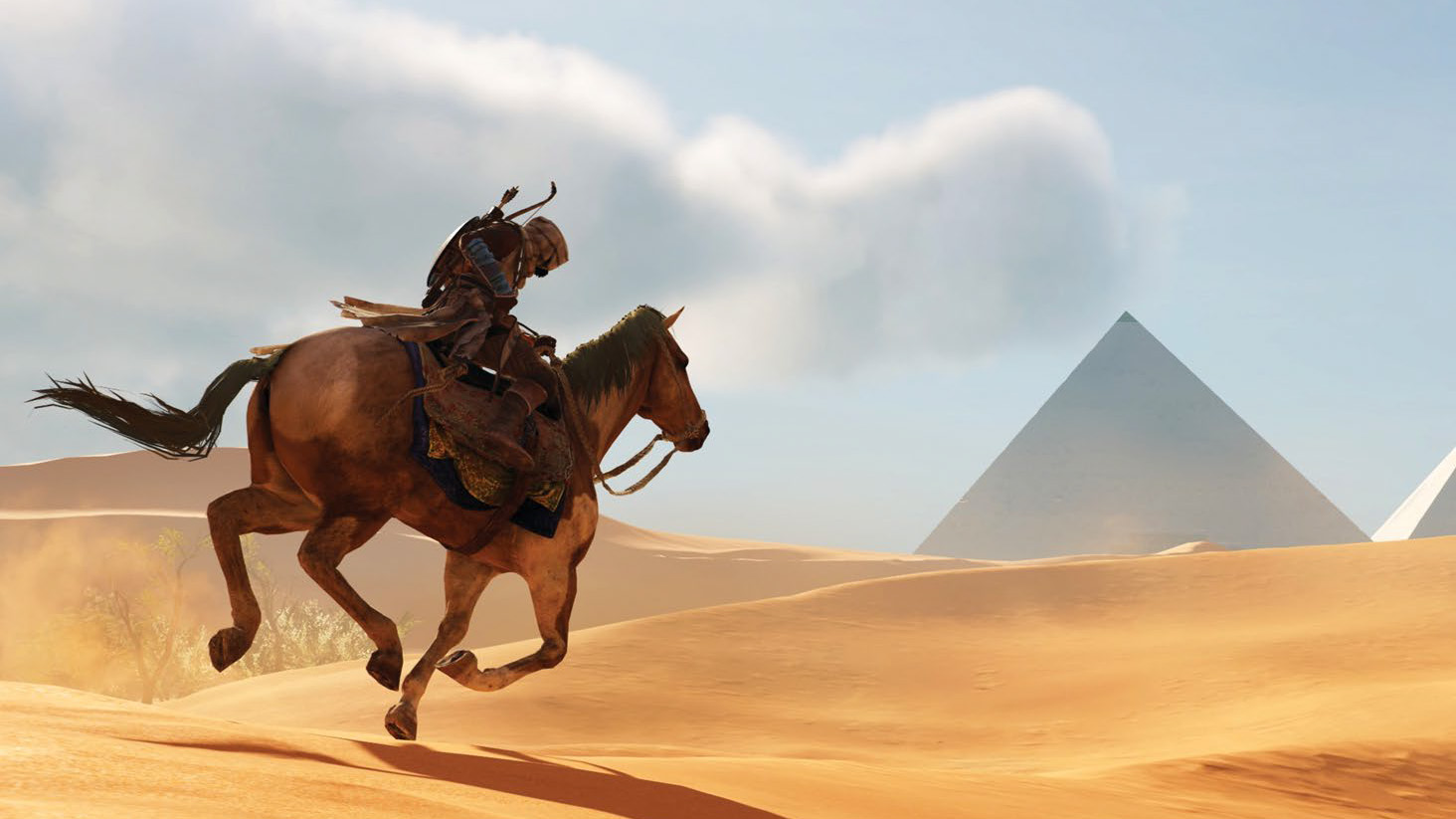 Riding through the desert in Assassin's Creed Origins
