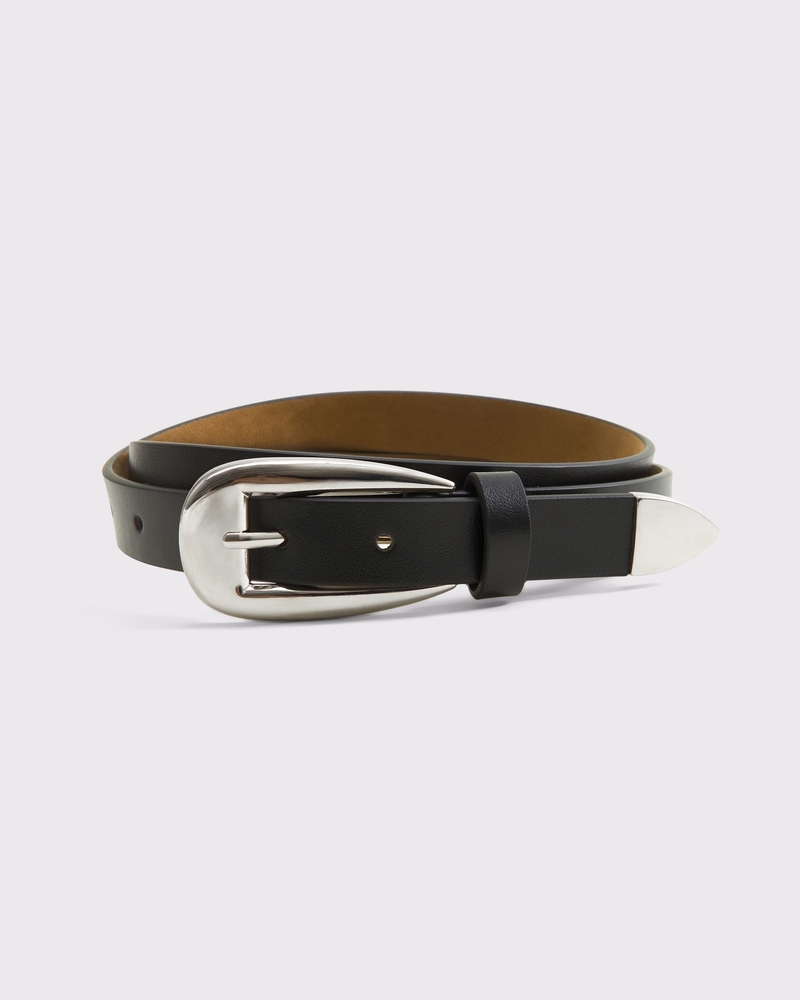 Leather Ornamental Buckle Belt