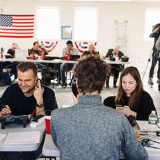 Volunteers on the campaign trial