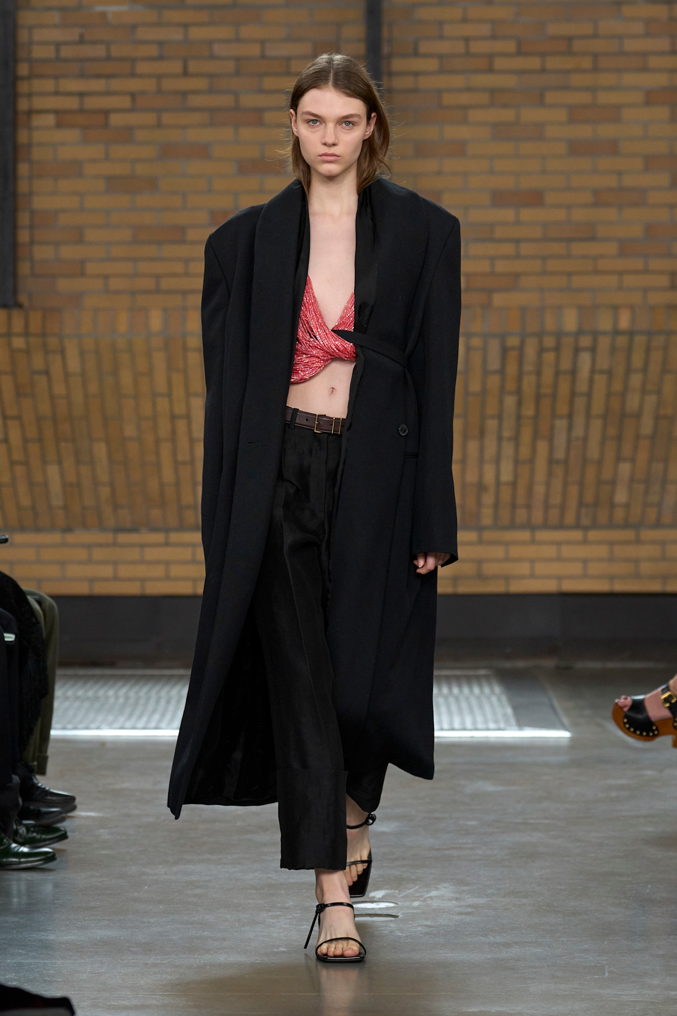 Calvin Klein traded flip-flops for the slim sandal trend on spring 2026 runway
