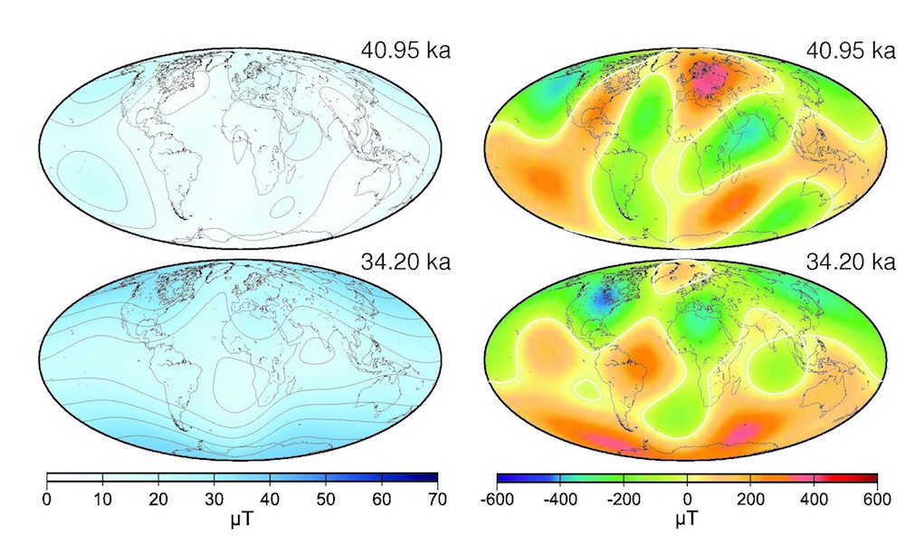 earth&#039;s magnetic field now and in times past