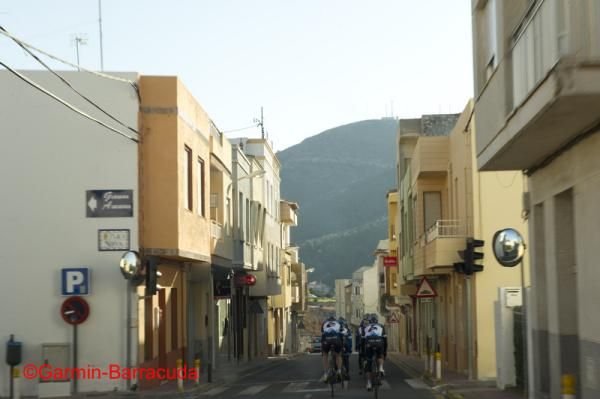 The team head out from the centre of Calpe