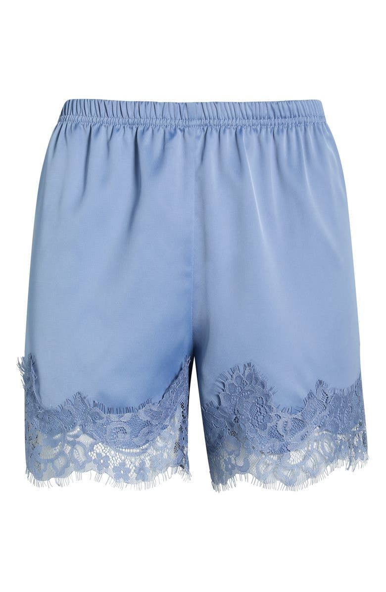 Lace Trim Satin Shorts