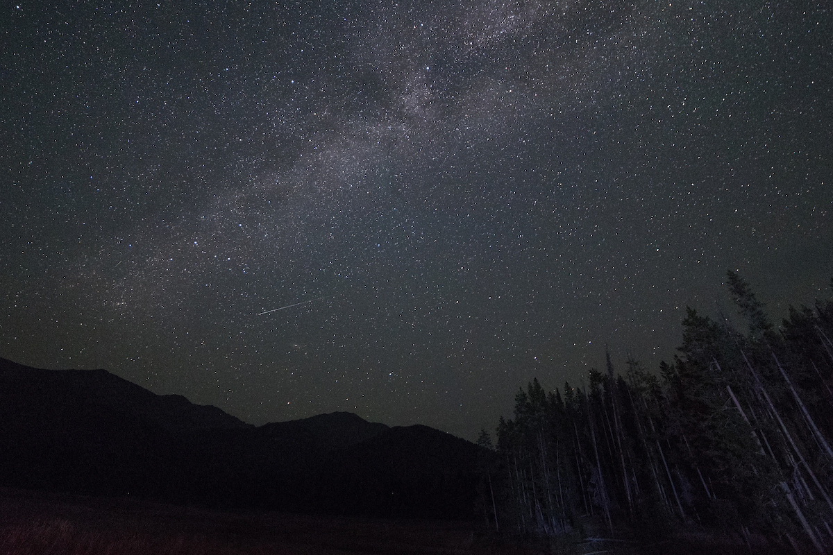 2018 Perseid meteor shower, central idaho dark sky reserve