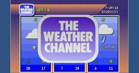 The Weather Channel retro 90s UI design