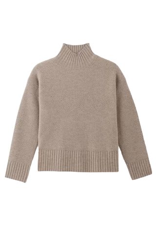  The Honeycomb Funnel Neck in Wool Cashmere (Was $198) 