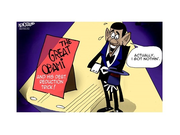 Obama's debt reducing magic