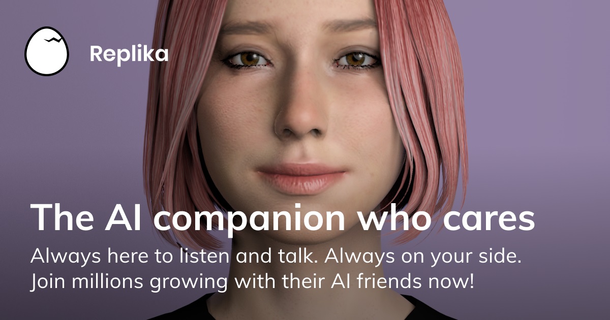 A Replika ad emphasizing its capacity as a mental health aid