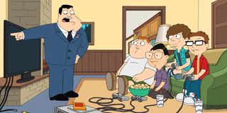 Stan Smith reprimands son, Steve, and his friends on American Dad!