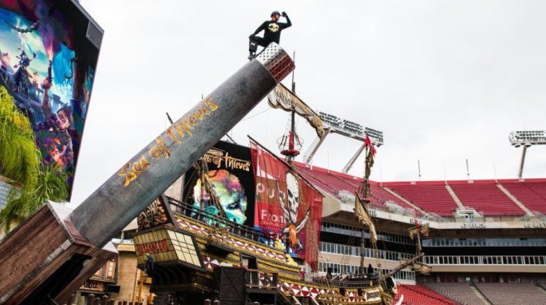 Cool Pirate Ship Inside Raymond James Stadium, home of WWE