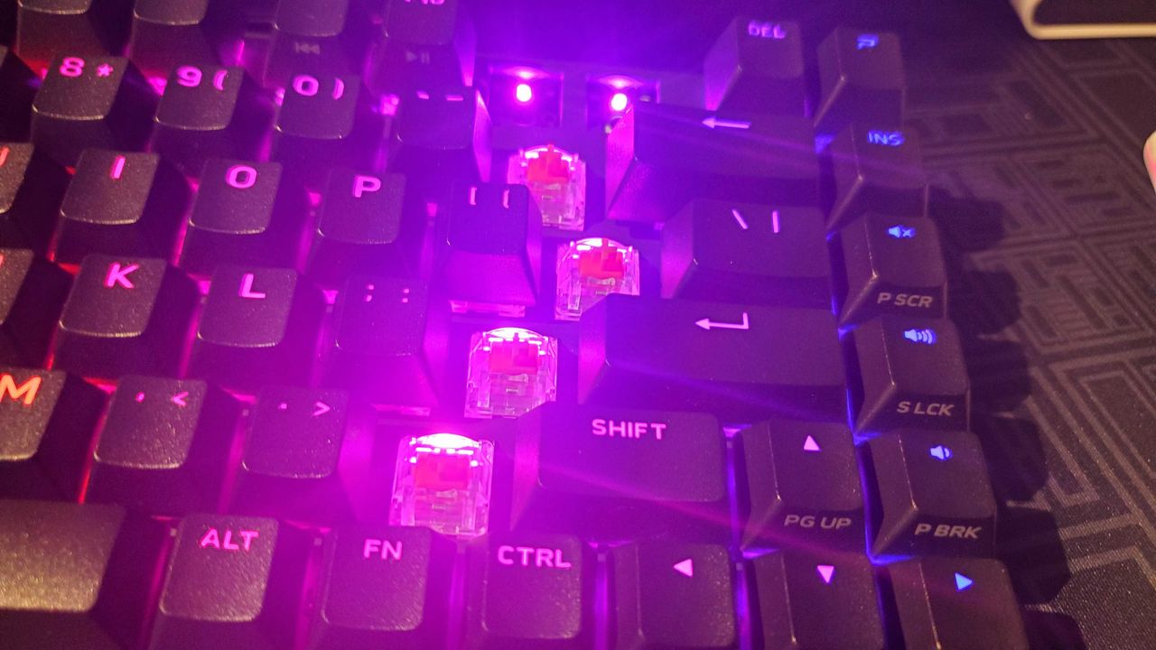 black RGB lit keyboard