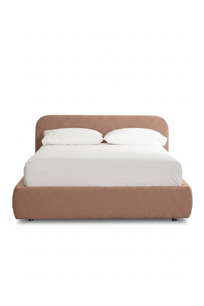 Urban Outfitters Daphne Upholstered Boucle Platform Bed