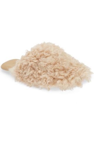 Polly Faux Fur Slipper & Travel Pouch Set