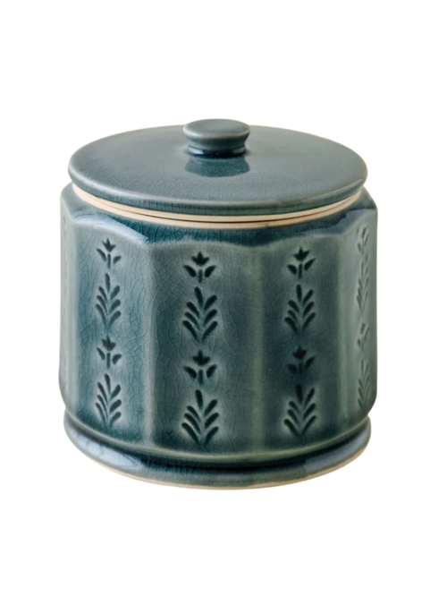 Harper Ceramic Floral Canister - Large