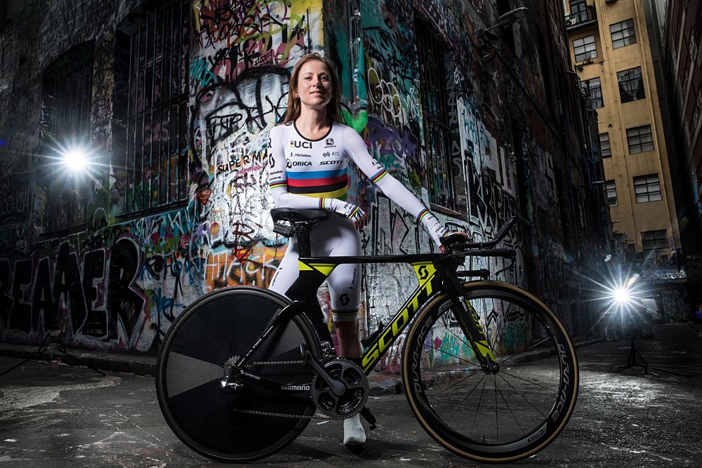 Time trial world champion Annemiek van Vleuten (Orica-Scott)