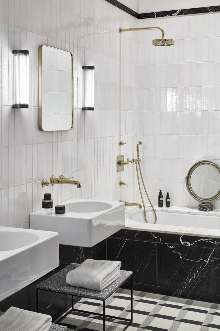 Bathroom floor tile ideas – 10 on-trend looks to add color, shape and ...