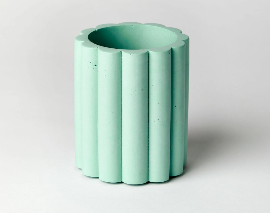 Martha Brook Pastel Scalloped Pen Pot