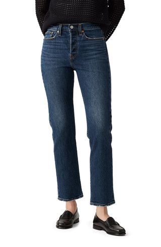 Wedgie High Waist Crop Straight Leg Jeans