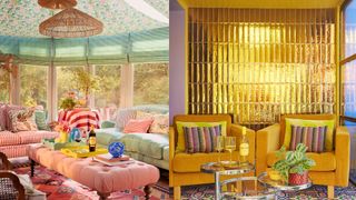 colourful rooms complete with bold colour and clashing patterns