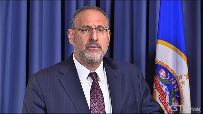 U.S. Attorney Andrew Luger speaks during a news conference.