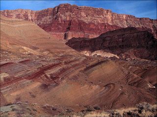 The location in the Grand Canyon where the microfossils were found was once an ancient seabed.