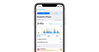 Screen Time settings on the Apple iPhone