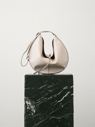 Massimo Dutti, Nappa Leather Half Moon Bag