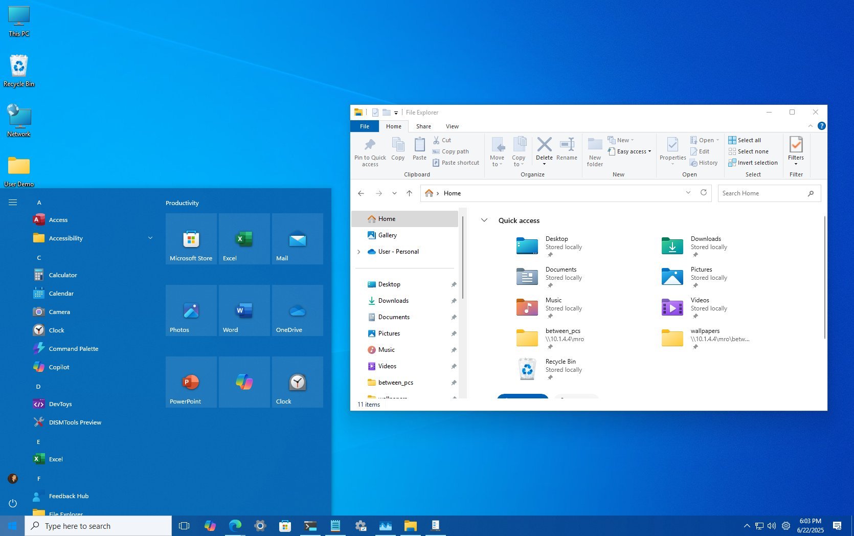 Windows 11 like 10 desktop with ExplorerPatcher