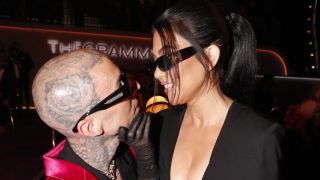 Kourtney Kardashian and Travis Barker at the Grammy Awards.