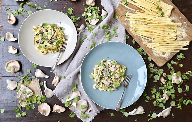 tagliatelle with mushrooms