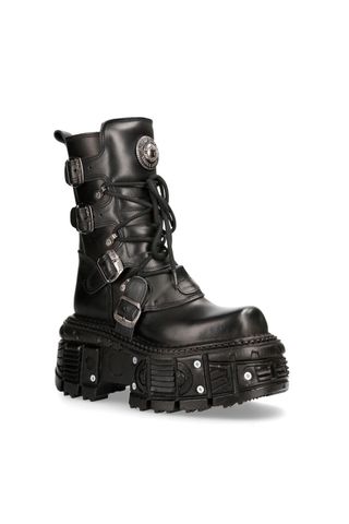 black combat boots