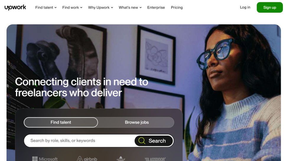 Upwork website screenshot (June 2025).