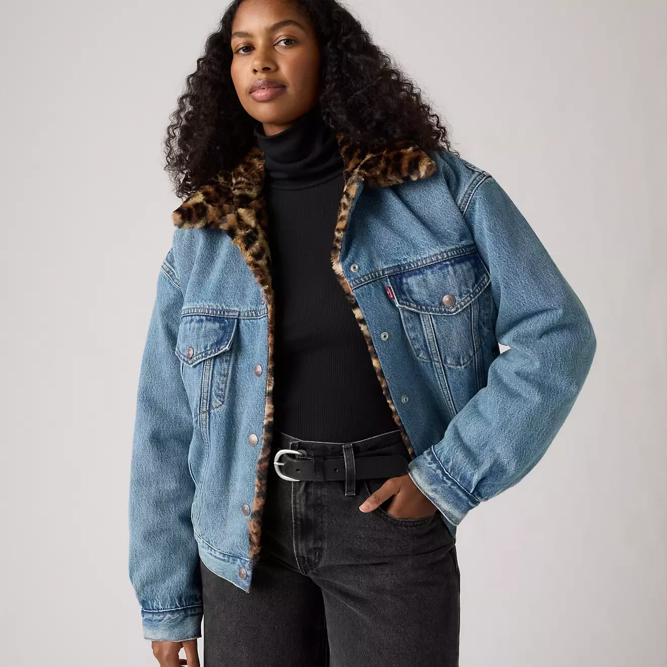 Levi, 90s Fur Trucker Jacket