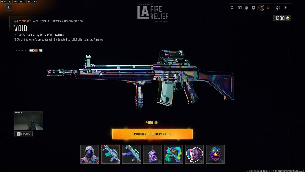 Call of Duty: Black Ops 6 and Warzone players can support LA Wildfire relief by purchasing the new operator bundle from the in-game store for 2400 COD points.