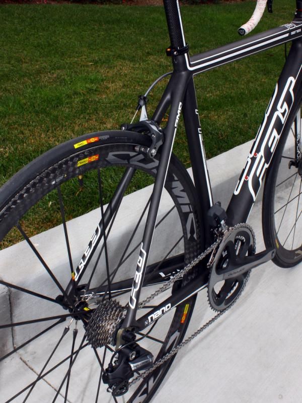 Seat stays on the new F1 have a more rounded shape than before.